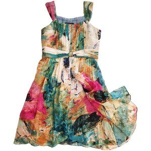 Watercolor Silk Dress